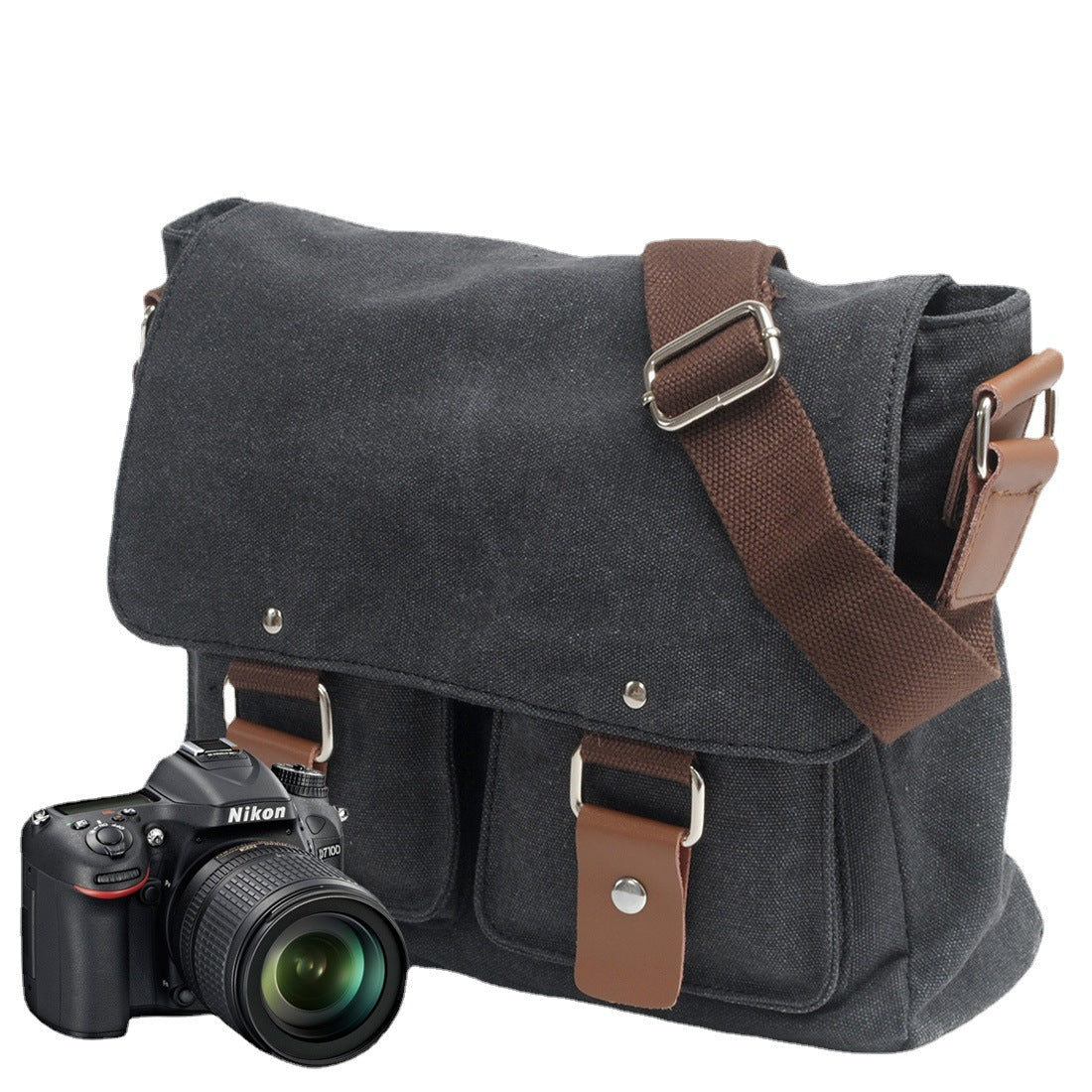 Canvas Camera Bag Case Crossbody Bag Shoulder Bag Messsenger Bag Briefcase Business Bag Casual Commuter Bag For Gift VPPBUY shop