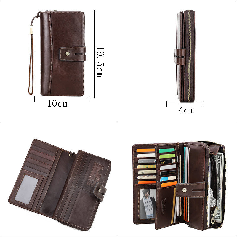 Men's Leather Hand Bag Clutch Bag Wallet Leather Purse Card Package Storage Bag For Gift VPPBUY shop