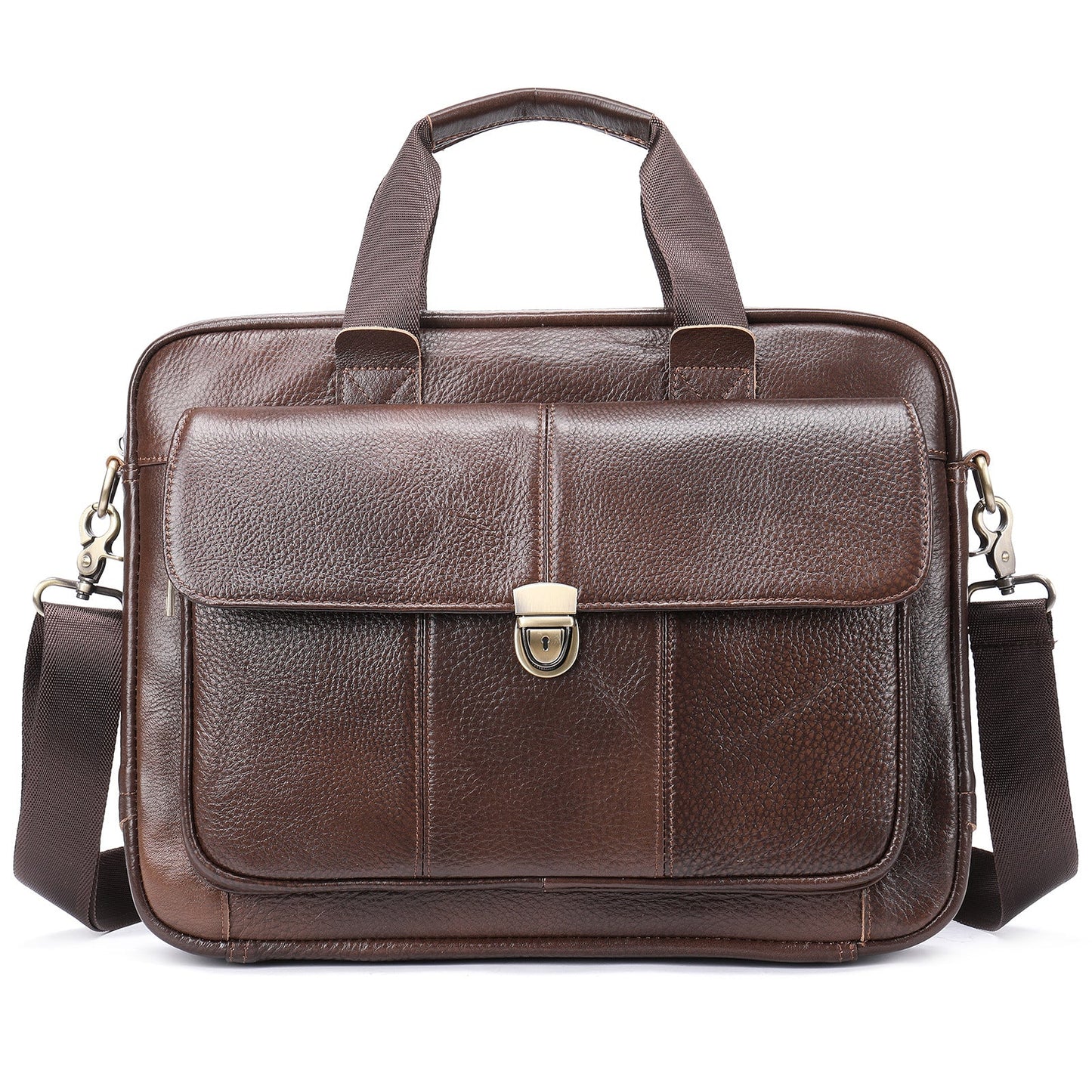 Men's Leather Briefcase Shoulder Bag Computer Bag Messenger Bag Leather Business Bag3975 VPPBUY shop