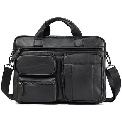 Leather Briefcase men's leather business Laptop bag, Handbag Shoulder Bag, Messenger Bag Leather Men's bag 2121 VPPBUY shop