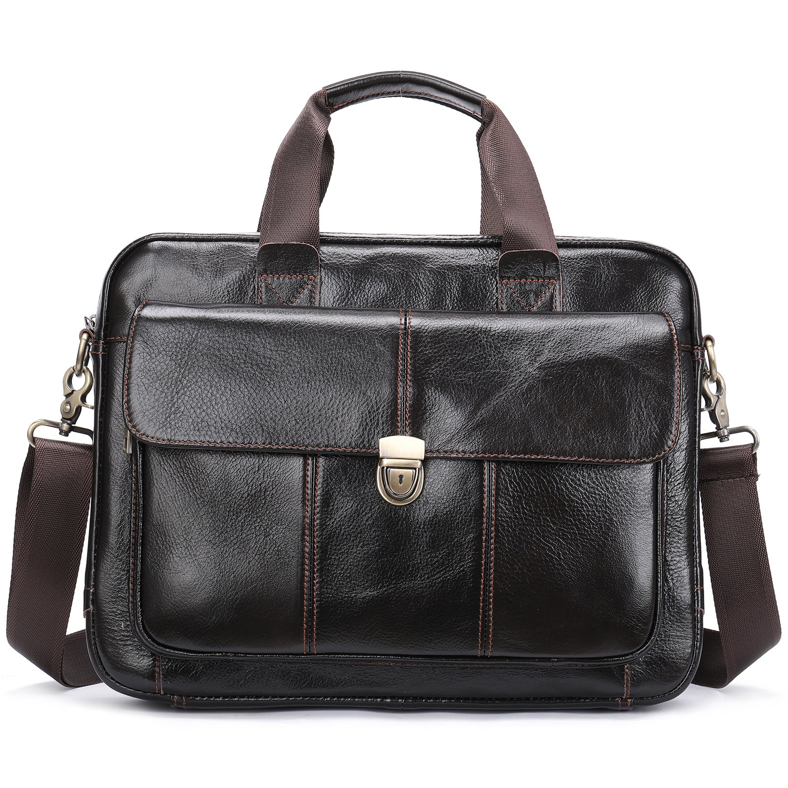 Men's Leather Briefcase Shoulder Bag Computer Bag Messenger Bag Leather Business Bag3975 VPPBUY shop