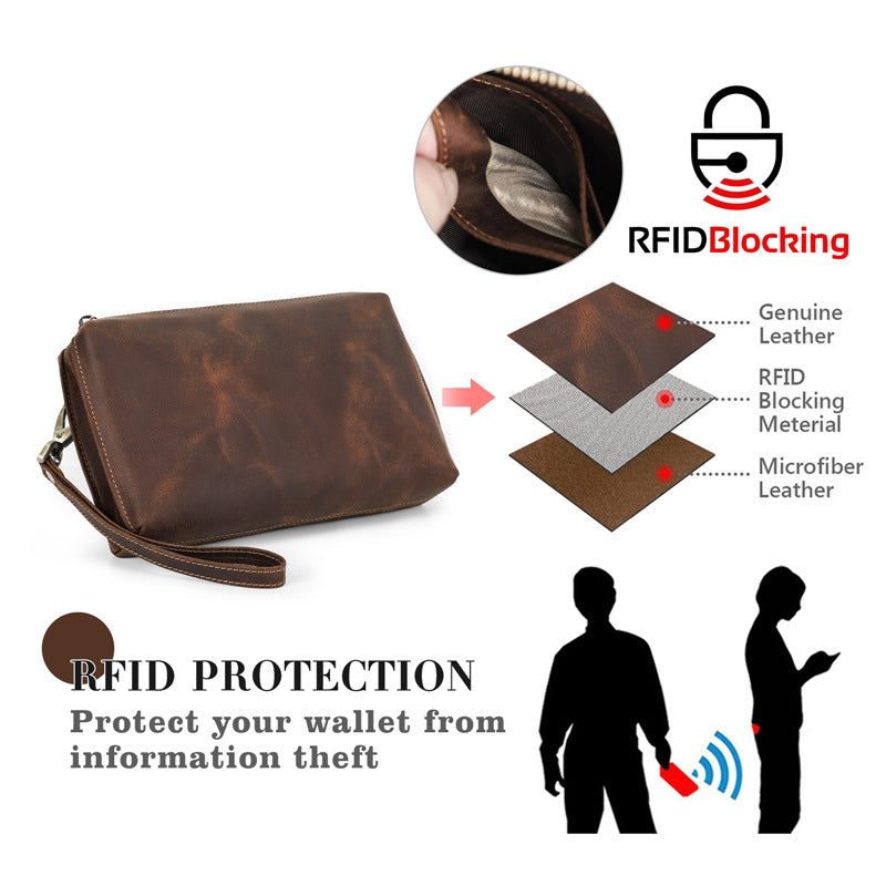 Men's Wallet Leather Purse Leather Hand Bag Card Package Storage Bag Holder For Gift VPPBUY shop