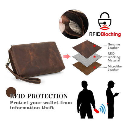 Men's Wallet Leather Purse Leather Hand Bag Card Package Storage Bag Holder For Gift VPPBUY shop