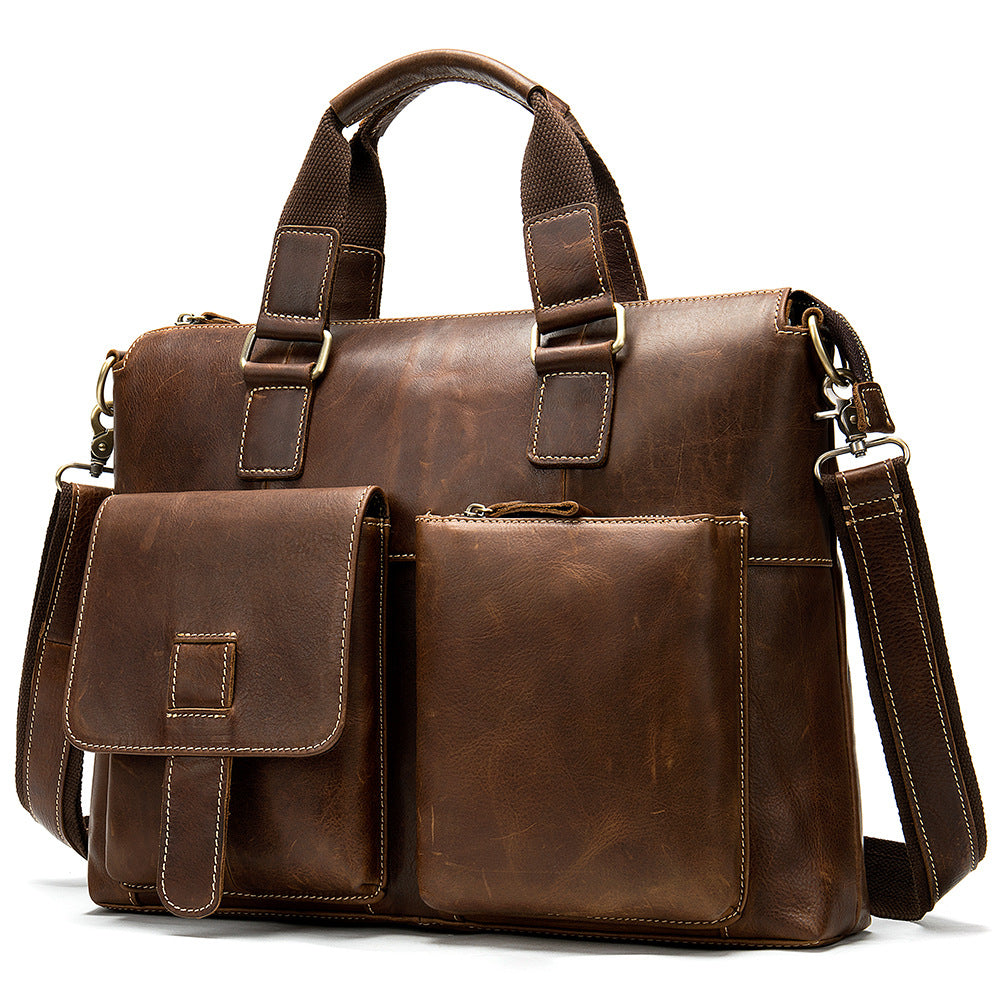 Personalized Full Grain Leather Briefcase Men, Leather Satchel,Gift for Him, Work Bag 4544 VPPBUY shop