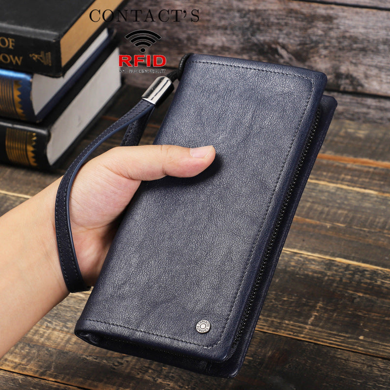 Men's Leather Hand Bag Clutch Bag Wallet Leather Purse Card Package Storage Bag For Gift VPPBUY shop