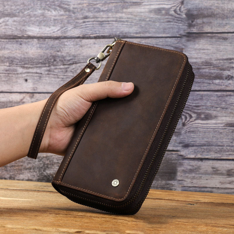 Men's Wallet Leather Purse Long Style Leather Hand Bag Cowhide Wallet Coin Purse Holder For Gift VPPBUY shop