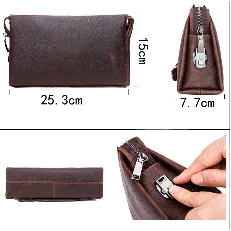 Men's Wallet Leather Purse Leather Hand Bag Clutch Bag Card Package Anti-theft Password lock Storage Bag For Gift VPPBUY shop