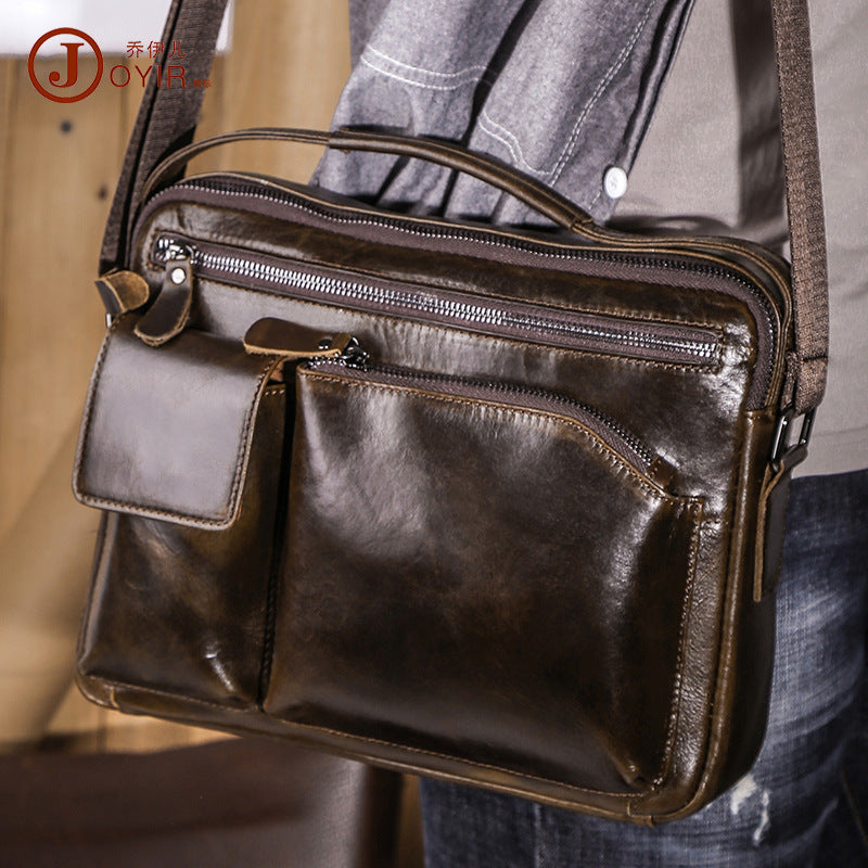 Men's Single Shoulder Bag, Messenger Bag,Laptop Bag,Leather Men's Satchel bag,gift for him 2330 VPPBUY shop