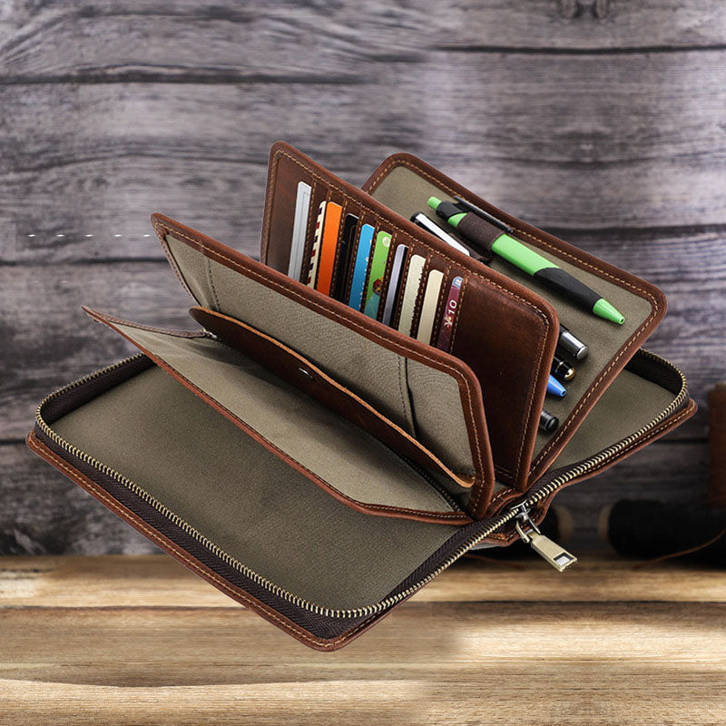 Men's Wallet Leather Purse Leather Hand Bag Clutch Bag Card Package Storage Bag For Gift VPPBUY shop