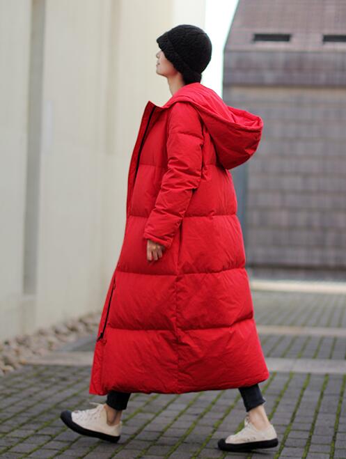 Long Winter Puffer Duck Down Jacket, Down Jacket Women Hooded Down Coat Any Size 51220 VPPBUY shop