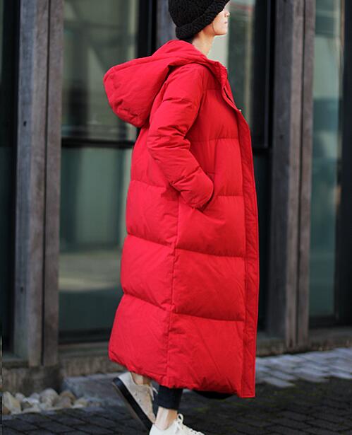 Long Winter Puffer Duck Down Jacket, Down Jacket Women Hooded Down Coat Any Size 51220 VPPBUY shop