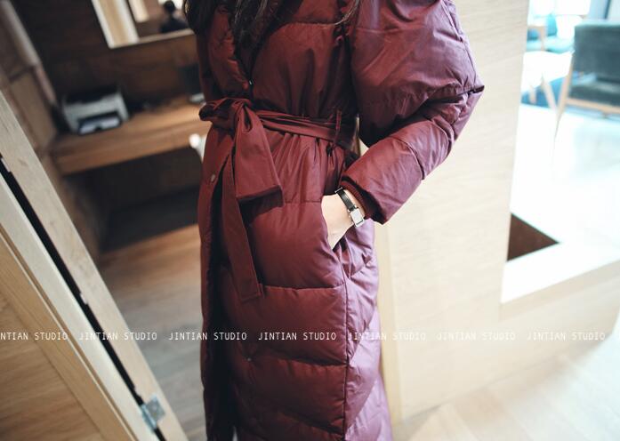 Loose Fitting Winter Puffer Coat Duck Down Jacket, Hooded Down Jacket Women With Waist Line 3220 VPPBUY shop