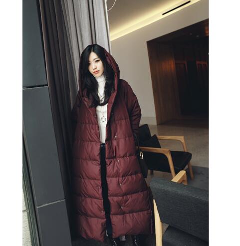 Loose Fitting Winter Puffer Coat Duck Down Jacket, Hooded Down Jacket Women With Waist Line 3220 VPPBUY shop