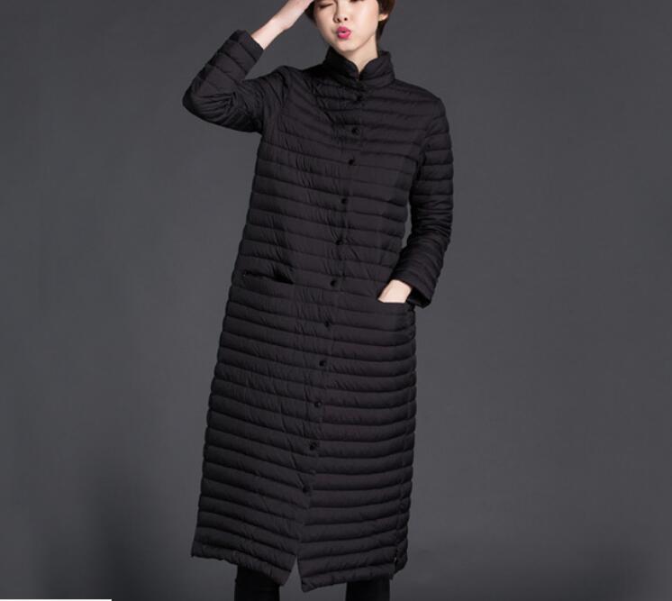 Stand Collar Women Winter 90% Duck Down Jackets Long Warm Women Long Down Coat Plus Size VPPBUY shop