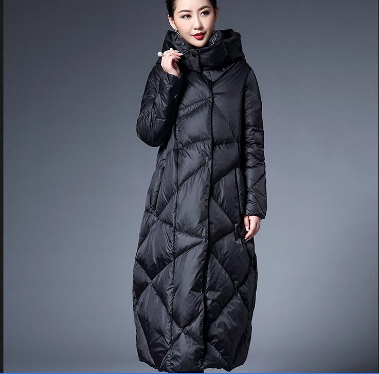 Women Winter Puffer Coat,Light Weight 90% Duck Down Jackets, Hooded Long Warm Down Coat 3326 VPPBUY shop