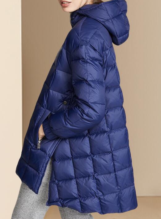 Slit Winter Duck Down Jacket, Hooded Down Jacket Women Plus Size VPPBUY shop