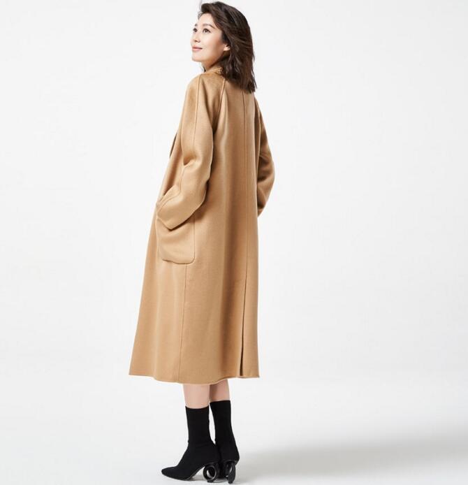 Long Wool Coat Double Face Cashmere Coat 2233 VPPBUY shop