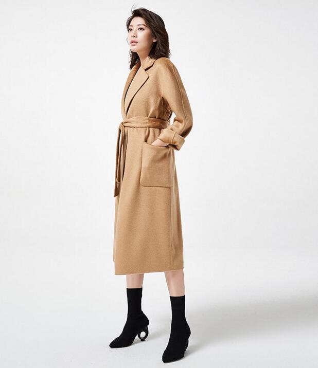 Long Wool Coat Double Face Cashmere Coat 2233 VPPBUY shop