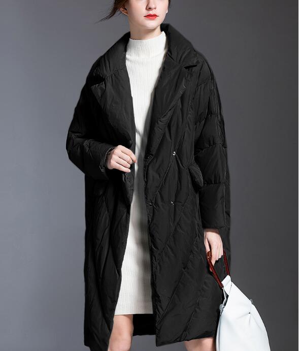 Loose Women Down Coat Winter Loose 90% Hooded Duck Down Jackets Long Warm Down Coat Any Size VPPBUY shop