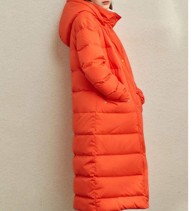 Contrast Color Long Women Winter Loose Plus size Side Pockets Down Jacket Women Down Coats VPPBUY shop