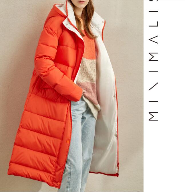 Contrast Color Long Women Winter Loose Plus size Side Pockets Down Jacket Women Down Coats VPPBUY shop