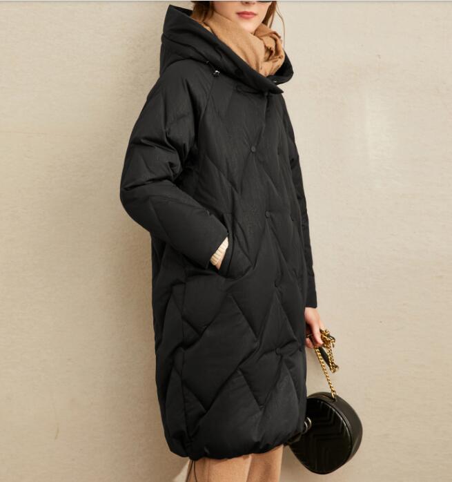 Hooded Side Pockets Puffer Women Coat Waterproof Winter Down Jacket 33221 VPPBUY shop