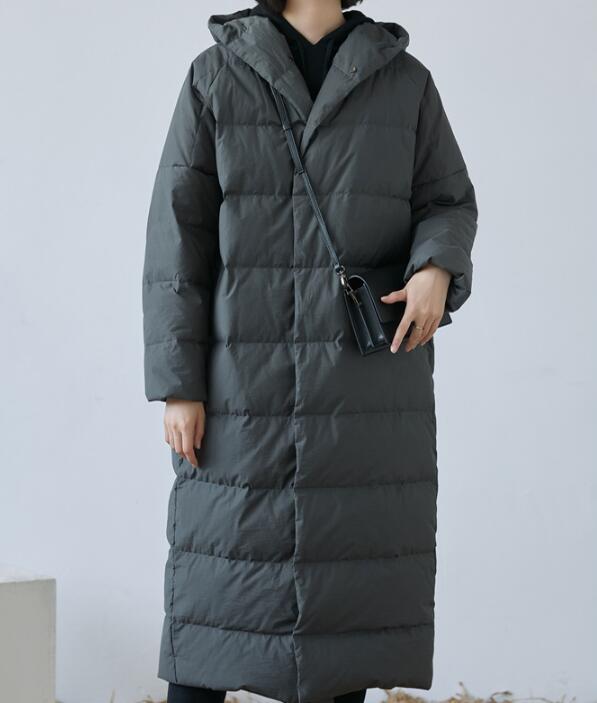 Long Winter Lightweight Duck Puffer Down Jacket,WaterProof Hooded Down Jacket Women 55663 VPPBUY shop