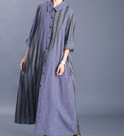 Shirt Dresses loose Linen Women  Dresses  LVSG200122 VPPBUY shop