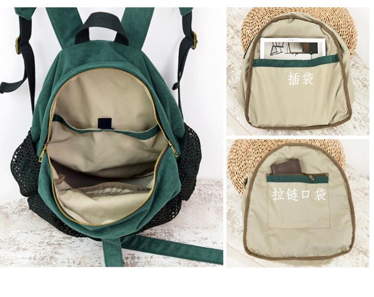 Green Simple Design Casual Large Backpack Women Handbag Bag Shoulder Tote Bag VPPBUY shop