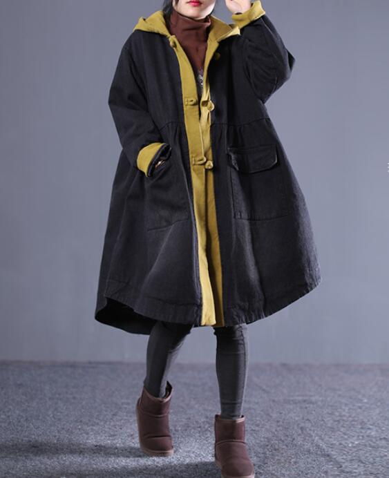 Patchwork Women Casual Padded Coat Loose Hooded A line Parka Plus Size Coat Jacket VPPBUY shop