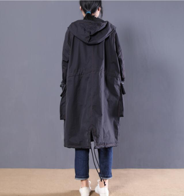 Hooded Casual Coat Loose A line Parka Plus Size Coat Jacket VPPBUY shop