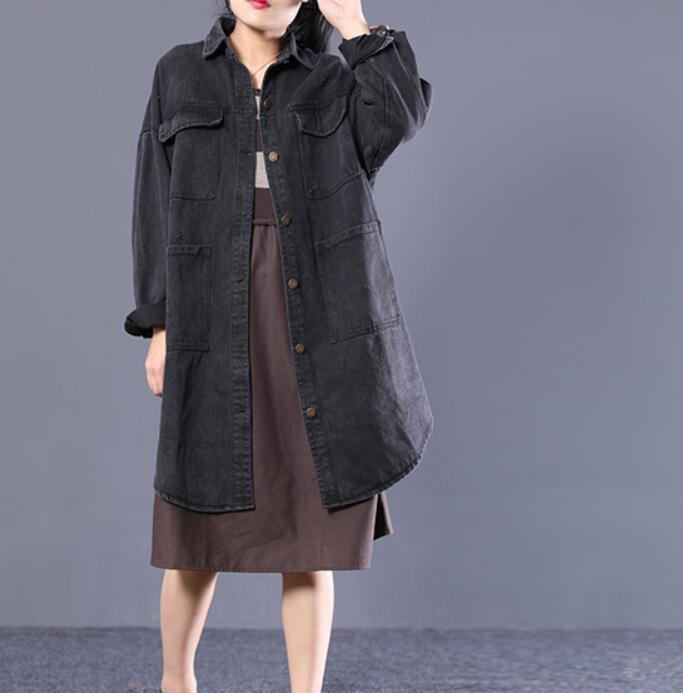 Plus Size Loose Long Hooded Casual Coat A line Parka Coat Jacket VPPBUY shop