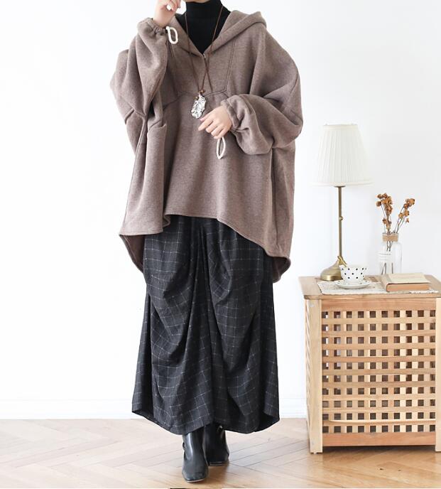 Cloak Casual Coat Loose Hooded  Plus Size Coat Jackets VPPBUY shop