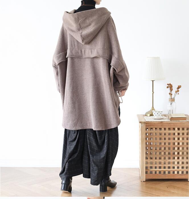 Cloak Casual Coat Loose Hooded  Plus Size Coat Jackets VPPBUY shop