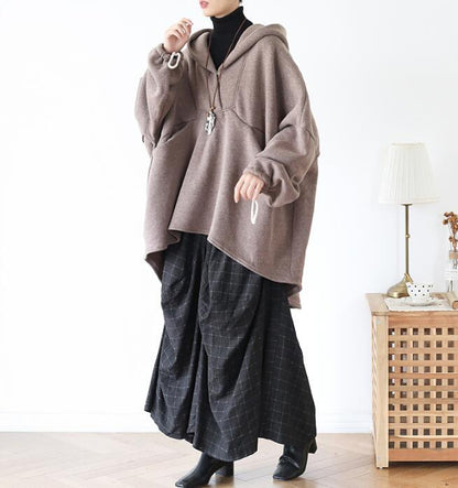 Cloak Casual Coat Loose Hooded  Plus Size Coat Jackets VPPBUY shop