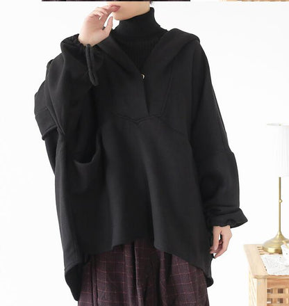 Cloak Casual Coat Loose Hooded  Plus Size Coat Jackets VPPBUY shop