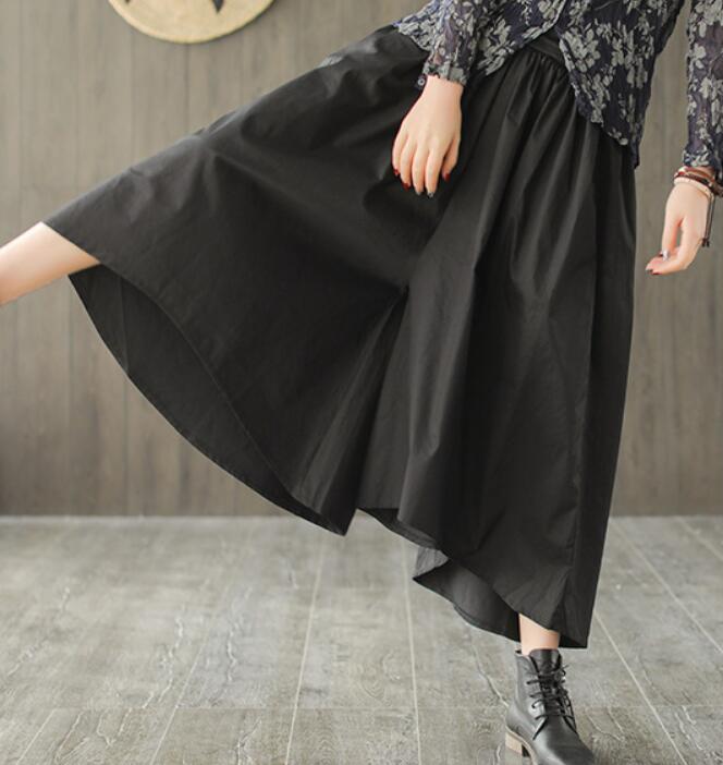 Black  Women Cotton Harem Pants Wide Leg Pants SJ981106 VPPBUY shop