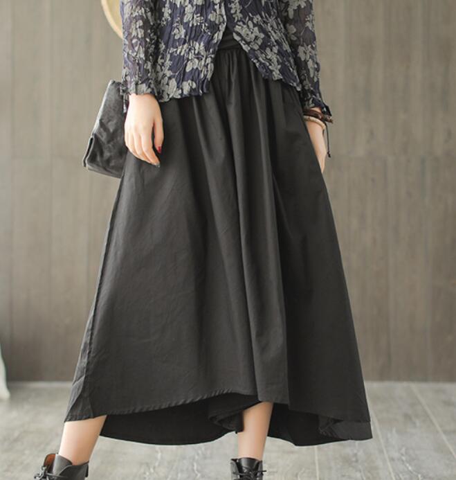 Black  Women Cotton Harem Pants Wide Leg Pants SJ981106 VPPBUY shop