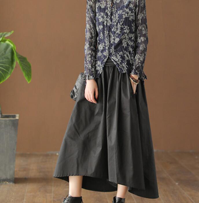 Black  Women Cotton Harem Pants Wide Leg Pants SJ981106 VPPBUY shop