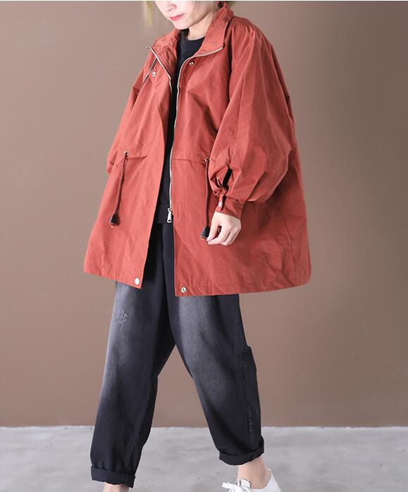 Draw String Hooded Denim Loose Short Casual Coat A line Parka Plus Size Coat Jacket VPPBUY shop