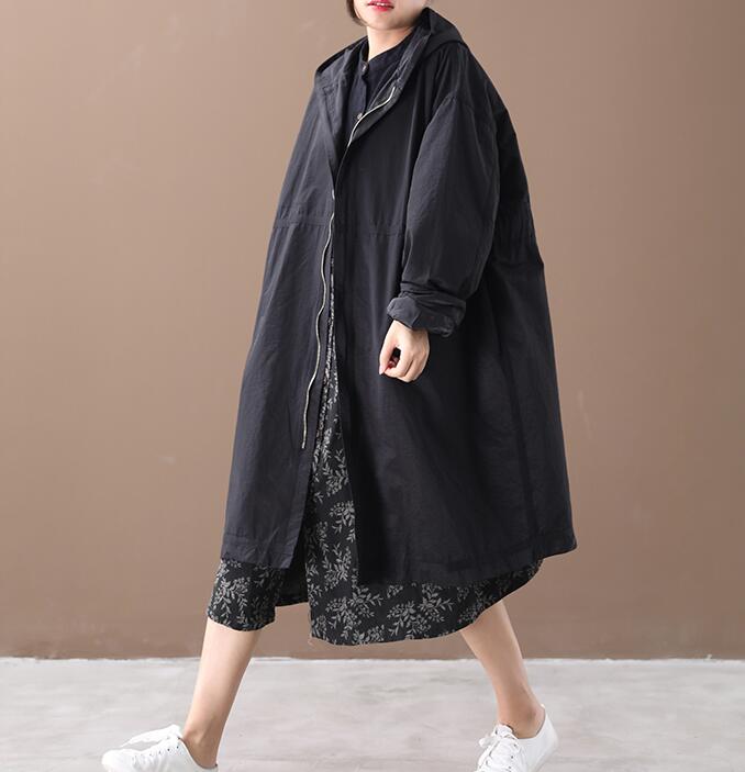 Loose Hooded Short Casual Coat A line Parka Plus Size Coat Jacket VPPBUY shop