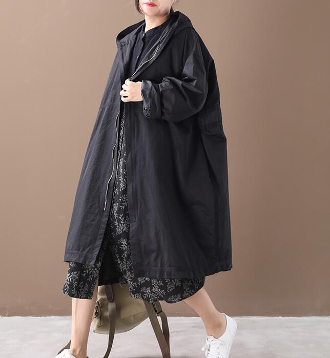 Loose Hooded Short Casual Coat A line Parka Plus Size Coat Jacket VPPBUY shop