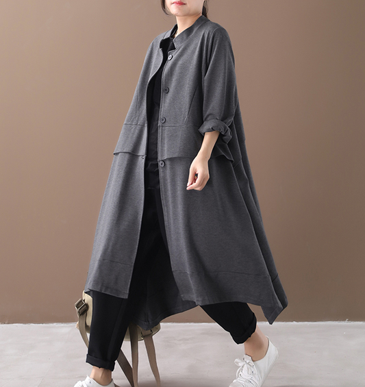 Cotton Loose Casual Coat A line Parka Plus Size Coat Jacket VPPBUY shop