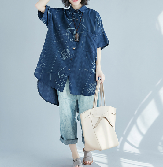 Loose Women Casual Linen Shirts Summer Women Tops VPPBUY shop