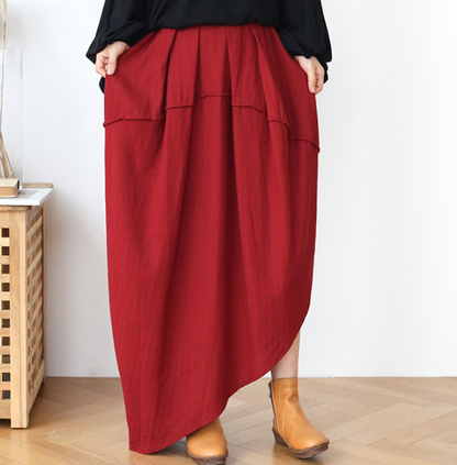 Irregular Linen Cotton Women's Skirts SJ98409 VPPBUY shop