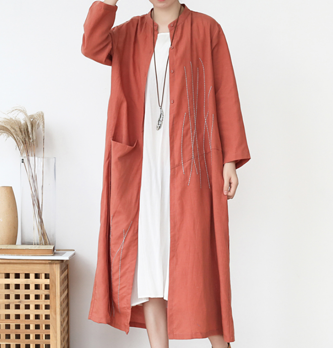 Linen Loose Long Women Spring Dresses Plus Size AMT962328 VPPBUY shop