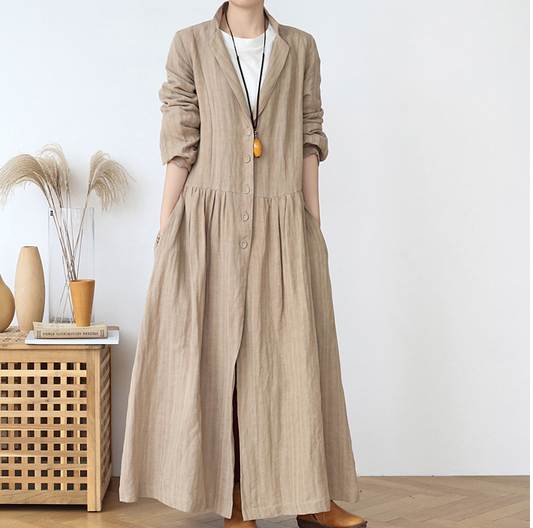 Linen Loose Long Women Spring Dresses Plus Size AMT962328 VPPBUY shop