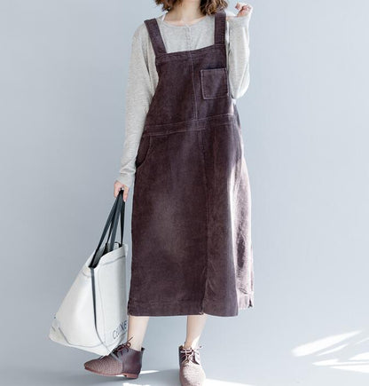 Strap Sleeveless Dresses Corduroy Spring Dresses VPPBUY shop