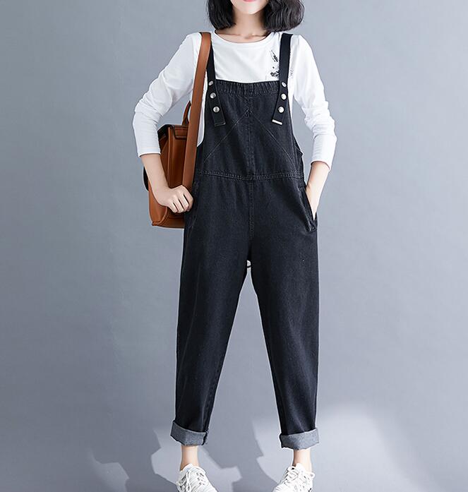 Black Denim Spring Overall Women Casual Jumpsuits PZ97251 VPPBUY shop