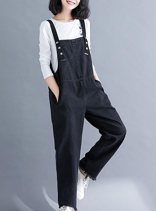 Black Denim Spring Overall Women Casual Jumpsuits PZ97251 VPPBUY shop